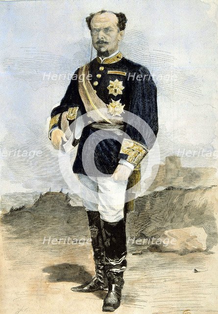Manuel Pavia (1827-1895), Spanish military, engraving in the 'Ilustración Española y Americana'.