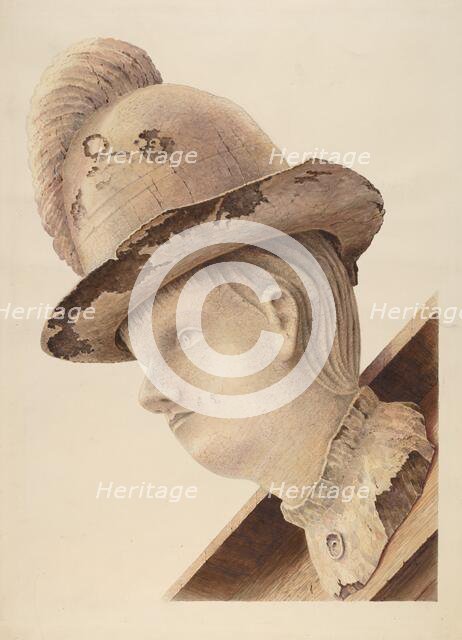 Figurehead from Schooner "Haroldine", 1935/1942. Creator: Unknown.