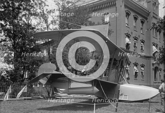 National Aero Coast Patrol Commn. - Curtiss Hydroaeroplane or Flying Boat Exhibited..., 1917. Creator: Harris & Ewing.