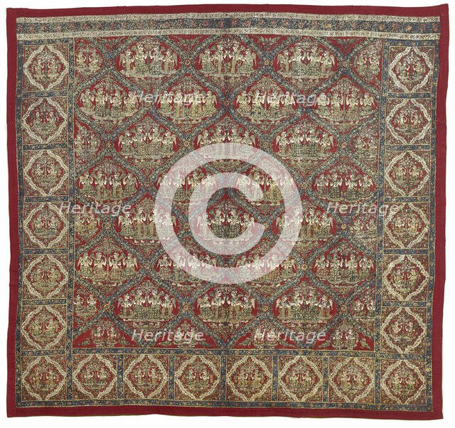 Pichvai with Ladies under the Tree Motif (Vrikshachari), About 1820/30. Creator: Unknown.