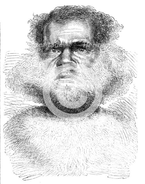 Sketches in Southern Australia - Man of South Australia, from a photograph, 1857. Creator: Unknown.