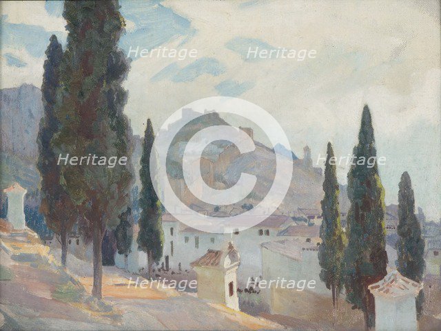 'Spanish Landscape', 1895-1933. Artist: George Murray