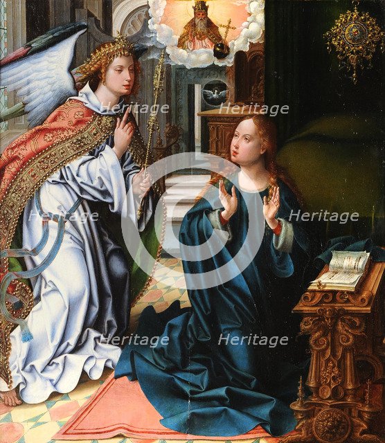 The Annunciation. Artist: Coecke van Aelst, Pieter, the Elder (1502-1550)