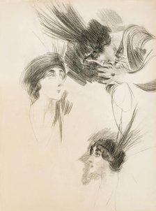 Three Studies for The Portrait of Dora di Rudinì Labouchère. Creator: Boldini, Giovanni (1842-1931).