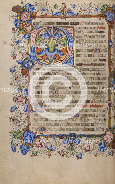 Decorated Initial D; Psalter, 1420-1430. Creator: Unknown.