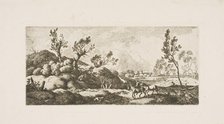 Landscape - Boy with Horse, 1777. Creator: Ferdinand Kobell.