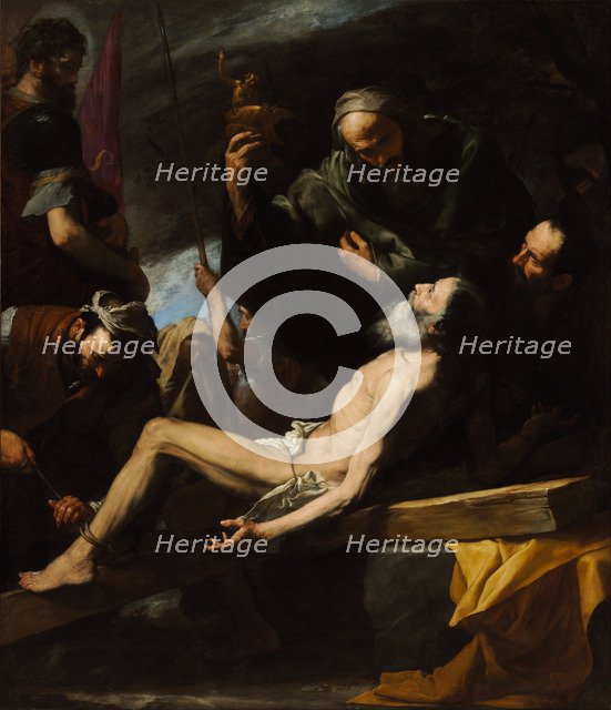 Martyrdom of Saint Andrew. Artist: Ribera, José, de (1591-1652)