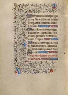 Decorated Text Page; Book of Hours, about 1420. Creator: Unknown.