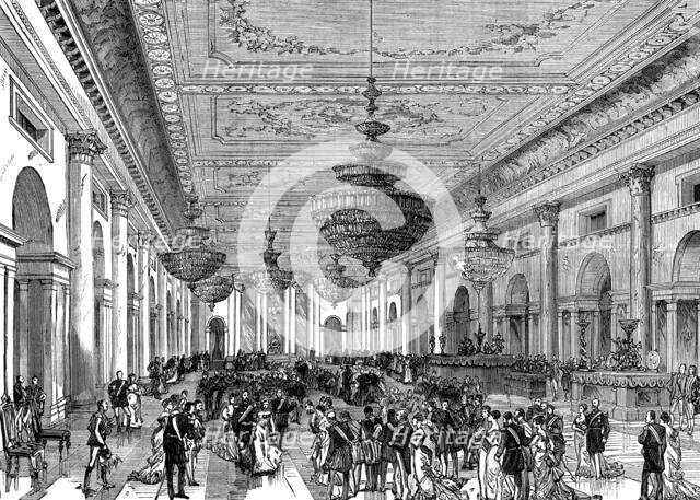 The attempt on the Czar's life: the Grand Ball-room, Winter Palace, St. Petersburg, 1880. Creator: Unknown.