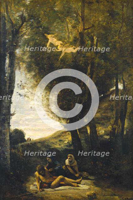 Saint Sebastian Succored by the Holy Women, 1874. Creator: Jean-Baptiste-Camille Corot.