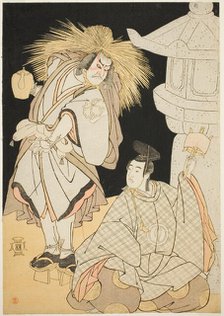 The Actors Nakayama Kojuro VI as Osada Taro Kagemune (in Reality Hatcho Tsubute no..., c. 1785. Creator: Shunsho.