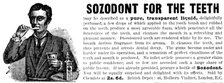 Advertisement for Sozodont for the teeth, 1890. Creator: Unknown.