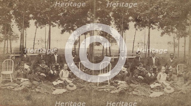 View of a group of tourists, some African American, c1850-c1930. Creator: Alexander Carson McIntyre.