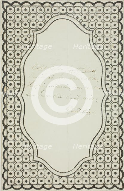 Violet is for Faithfulness (valentine), n.d. Creator: Unknown.