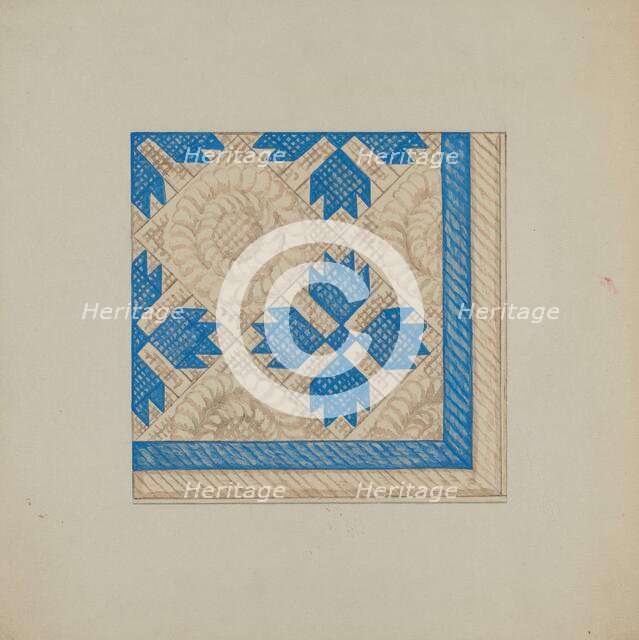 Quilt, c. 1937. Creator: Katherine Hastings.