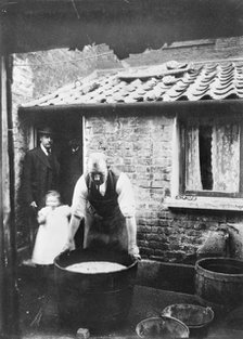 Cleaning shells for manufacturing, 1900s. Artist: John Galt