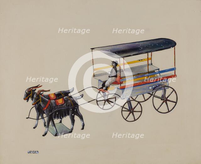 Toy Goat Cart, 1935/1942. Creator: Elmer Weise.