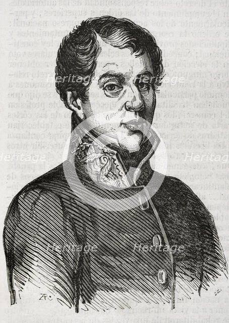 Rafael del Riego, (1784-1823), Spanish general and liberal politician, who played a key role...1853. Creator: Unknown.