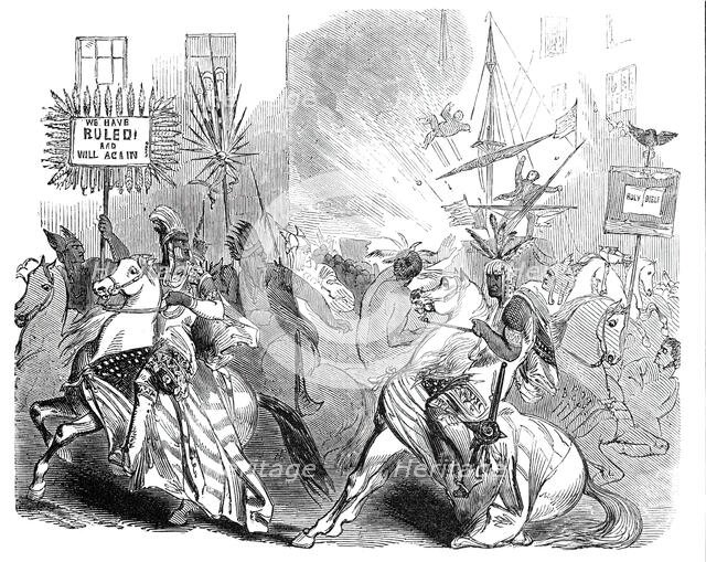 Great Native Procession, in New York, 1844. Creator: Unknown.