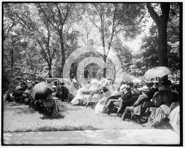 Commencement exercises, U. of M., Ann Arbor, Mich., c1908. Creator: Unknown.