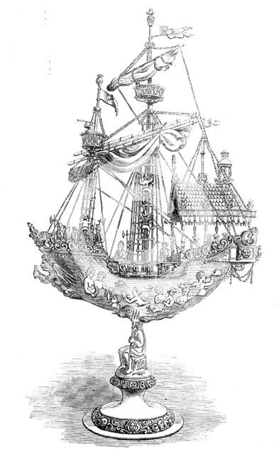 The Loan Collection, South-Kensington: Silver parcel-gilt nef, 1862. Creator: Unknown.