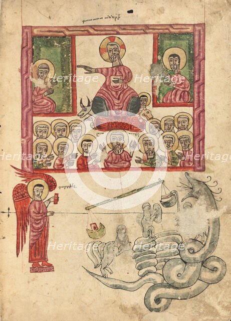 The Weighing of Souls; Gospel Book, 1583. Creator: Ghoukas.