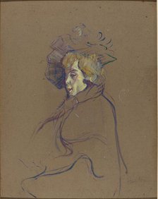 Jane Avril, 1892. Creator: Henri de Toulouse-Lautrec.