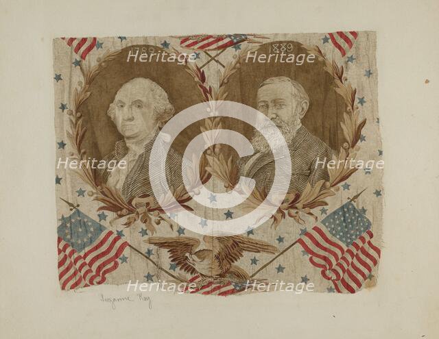 Historical Printed Cotton, c. 1939. Creator: Suzanne Roy.