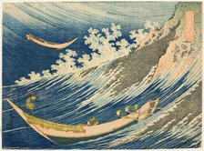 Fishing Boats at Choshi in Shimosa (Soshu Choshi) from the series "One Thousand..., c. 1833/34. Creator: Hokusai.
