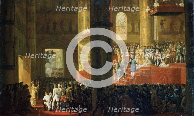 'The Coronation of the Empress Maria Feodorovna on 5th April 1797', 19th century. Creator: Émile Jean-Horace Vernet.