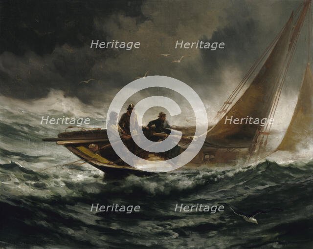 Riding out a Gale, ca. 1889. Creator: Edward Moran.