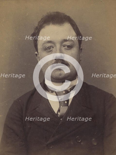 Pausader. Jean, Ernest. 27 ans, né le 28/7/66 à Paris Xe. Publiciste. Anarchiste. 2/1/94., 1894. Creator: Alphonse Bertillon.