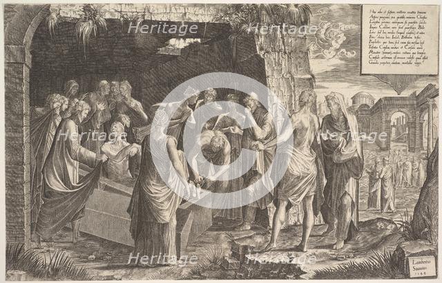 Raising of Lazarus, 1544. Creator: Lambert Suavius.
