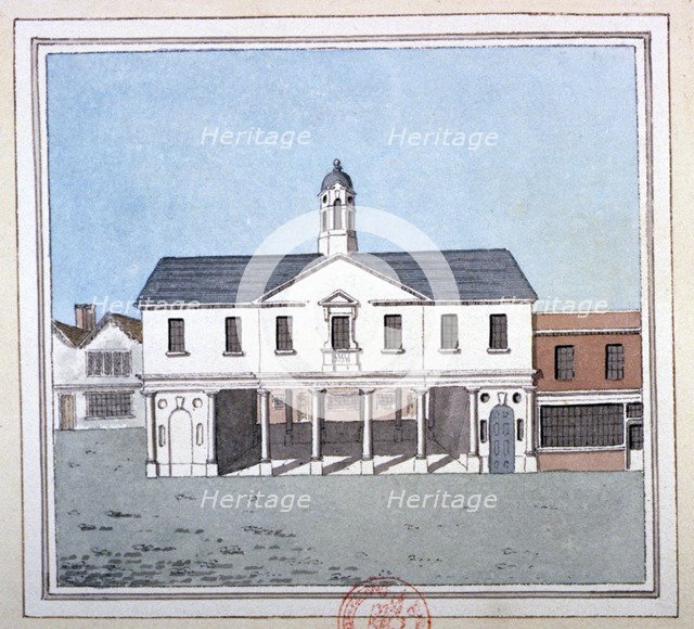 View of Romford Market House, Essex, c1800.                     Artist: Anon