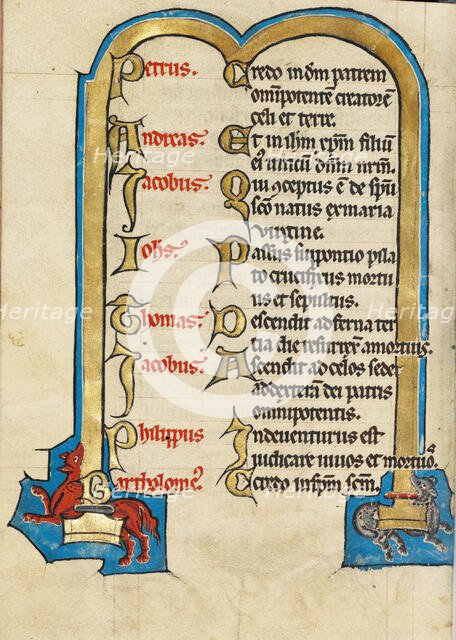 Decorated Text Page; Psalter, third quarter of 13th century. Creator: Unknown.