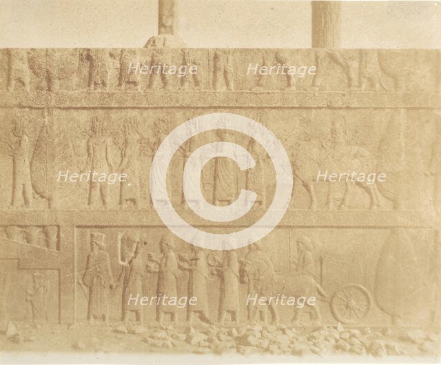 Processione sulla facciata della grande scala, 1858. Creator: Luigi Pesce.