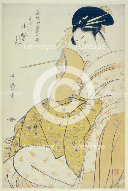 Komurasaki of the Tamaya, ca 1794. Artist: Utamaro, Kitagawa (1753-1806)