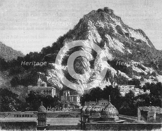 'View of the Pyramidal Hill, Ulwar', c1891. Creator: James Grant.