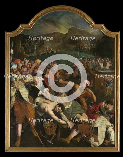 The Martyrdom of Saint Crispin and Saint Crispinian, c1570-1590s. Creator: Ambrosius Francken I.