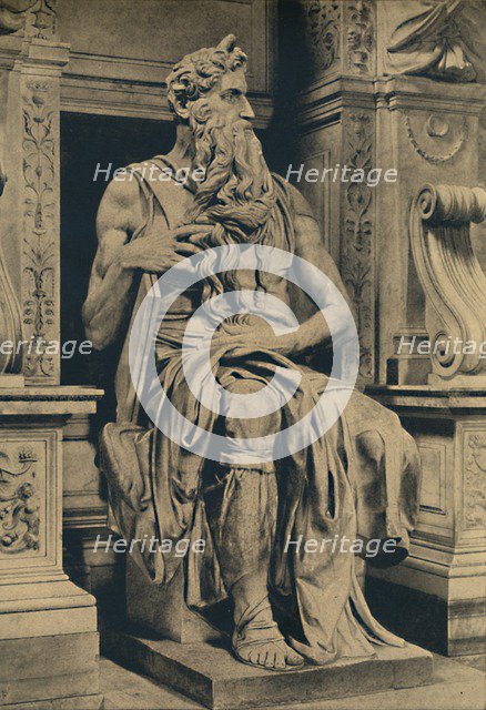 'Roma - Church of St. Peter in Vinculis - Moses, by MIchelangelo', 1910. Artist: Michelangelo Buonarroti.