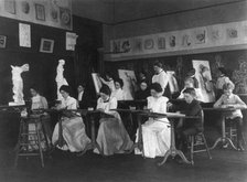 Washington, D.C. public schools - Eastern High students in art class, (1899?). Creator: Frances Benjamin Johnston.