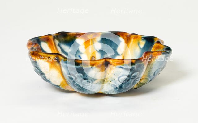 Lobed Bowl with Stylized Florets, Tang dynasty (618-906), first half of 8th century. Creator: Unknown.