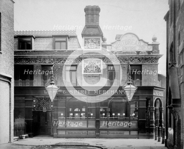 Exterior of the Horseshoe & Wheatsheaf public house, Southwark, London, 1898. Artist: Bedford Lemere and Company