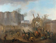 Storming of the Bastille, July 14, 1789. Creator: Jean-Baptiste Lallemand.