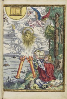 The strong angel. John devours the book. From the Apocalypse (Revelation of John), 1511. Creator: Dürer, Albrecht (1471-1528).