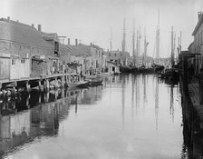 Old fishing docks, Portland, Me., c.between 1910 and 1920. Creator: Unknown.