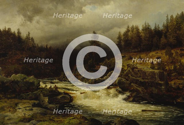 Rapids in Norway, 1856. Creator: Hans Gude.