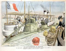 'Korrigan', French navy submarine, 1906. Artist: Unknown