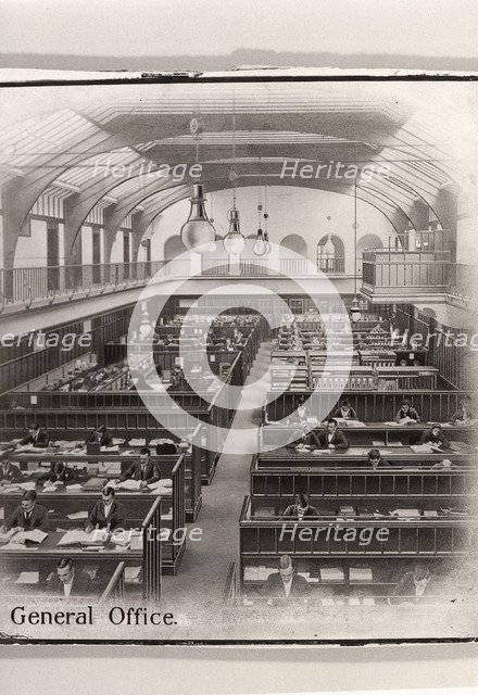 Drawing of Rowntree main office, York, Yorkshire, 1900. Artist: Unknown