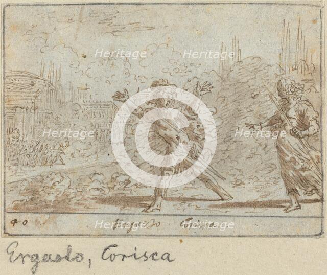 Ergasto and Corisca, 1640. Creator: Johann Wilhelm Baur.